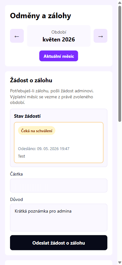Diriqo mobile rewards and advance request - Diriqo EN